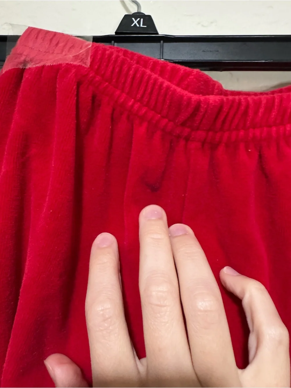 Vintage Heart Print Turtleneck Top & Red Velour / Velvet Pants - Size 7/8